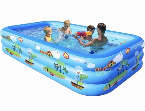 Inflatable paddling pool with - paddling,