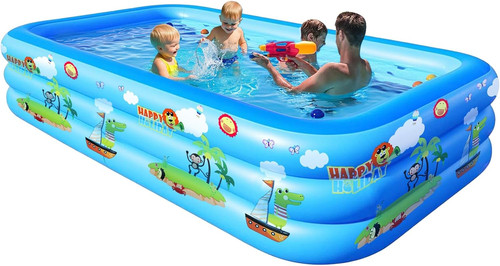 Inflatable paddling pool with - paddling,