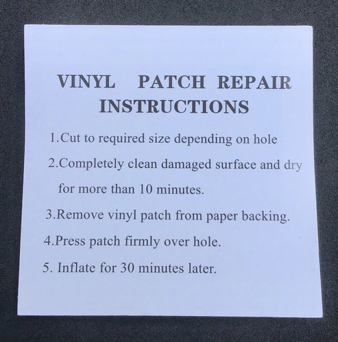Inflatable repair kit puncture - kit,